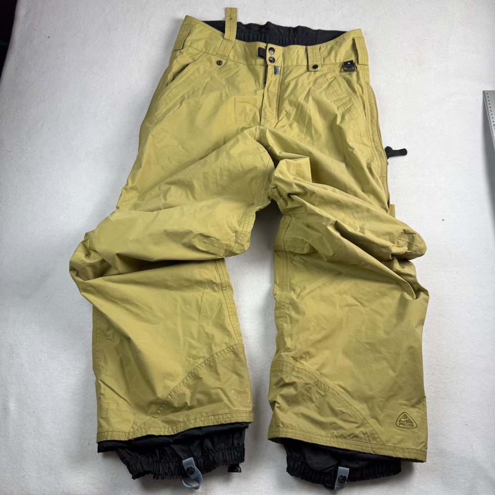 Y2K Nike ACG Storm-FIT Mens Snowboard Ski Pants Medium Yellow 3-Layer Waterproof